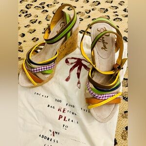 Replay Multicolor Strappy Cork Platform Sandals size 39 EU/8.5 US